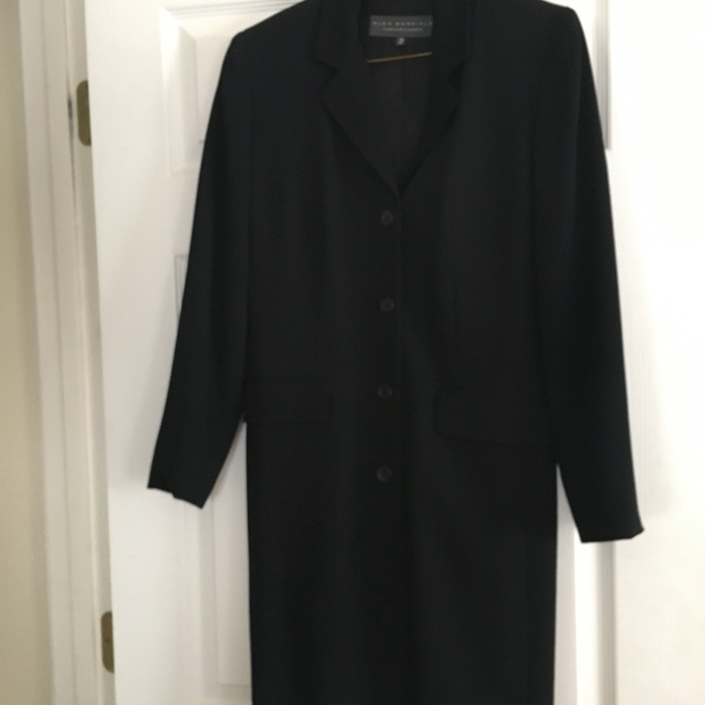 Black Alex Garfield long blazer jacket